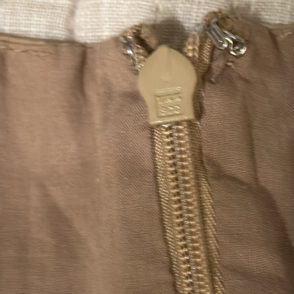 J. Crew Tan Faux Wrap Crisp 100% Cotton Midi Dress - Picture 11 of 12